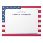 アメリカパーソナライズされた国旗のアメリカ ノートパッド (正面)