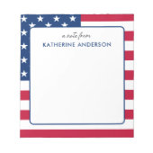 アメリカパーソナライズされた国旗のアメリカ ノートパッド (正面)