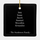 アメリカパーソナライズされた国旗のクリスマスツリー セラミックオーナメント (裏面)