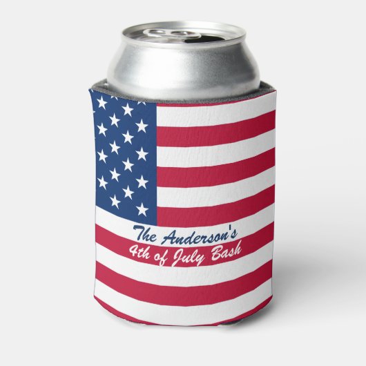 アメリカパーソナライズされた国旗のクーラーボックス 缶クーラー (缶裏面)