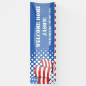 アメリカパーソナライズされた国旗の軍隊 横断幕 (縦)