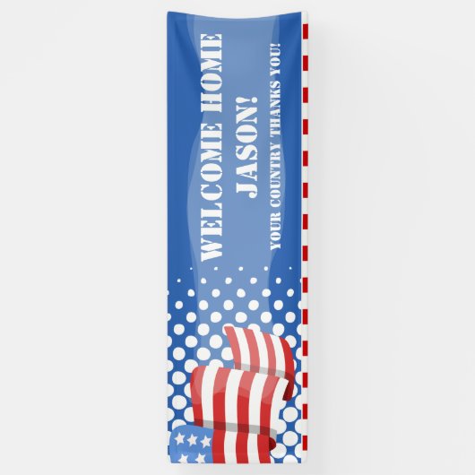 アメリカパーソナライズされた国旗の軍隊 横断幕 (縦)