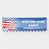 アメリカパーソナライズされた国旗の軍隊 横断幕 (横)