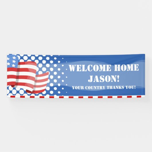 アメリカパーソナライズされた国旗の軍隊 横断幕 (横)