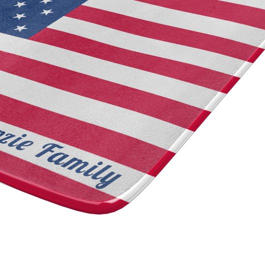 アメリカパーソナライズされた国旗 カッティングボード (角)