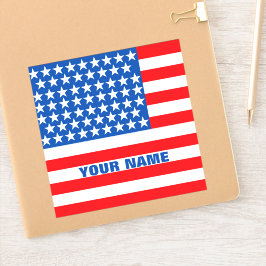 アメリカパーソナライズされた国旗 シール