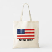 アメリカパーソナライズされた国旗 トートバッグ (裏面)