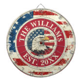 アメリカパーソナライズされた国素朴旗の愛国的イーグル ダーツボード (正面)