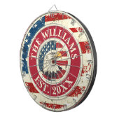 アメリカパーソナライズされた国素朴旗の愛国的イーグル ダーツボード (正面右)