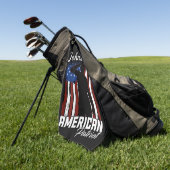 アメリカパーソナライズされた愛国戦士米国国旗 ゴルフタオル (グリーン)