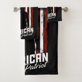 アメリカパーソナライズされた愛国戦士米国国旗 バスタオルセット