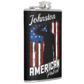 アメリカパーソナライズされた愛国戦士米国国旗 フラスク (右)