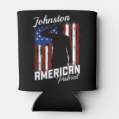 アメリカパーソナライズされた愛国戦士米国国旗 缶クーラー (裏面)