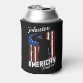 アメリカパーソナライズされた愛国戦士米国国旗 缶クーラー (缶裏面)