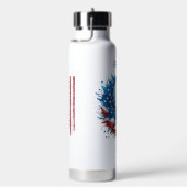 アメリカパーソナライズされた愛国的なイーグルとの自由 ウォーターボトル (右面)