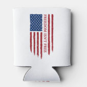 アメリカパーソナライズされた愛国的なイーグルとの自由 缶クーラー (裏面)