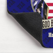 アメリカパーソナライズされた愛国的な神の祝福 マウスパッド (コーナー)