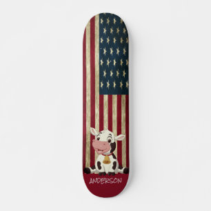 アメリカパーソナライズされた牛 スケートボード