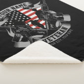 アメリカパーソナライズされた退役軍人誇りを持った獣米国国旗 シェルパブランケット (3/4)