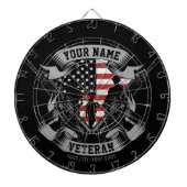 アメリカパーソナライズされた退役軍人誇りを持った獣米国国旗 ダーツボード (正面)