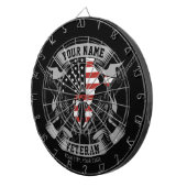 アメリカパーソナライズされた退役軍人誇りを持った獣米国国旗 ダーツボード (正面右)