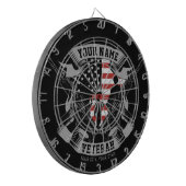 アメリカパーソナライズされた退役軍人誇りを持った獣米国国旗 ダーツボード (正面左)