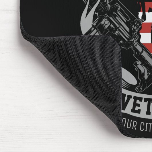 アメリカパーソナライズされた退役軍人誇りを持った獣米国国旗 マウスパッド (コーナー)