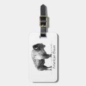 アメリカビソン ラゲッジタグ (正面縦)