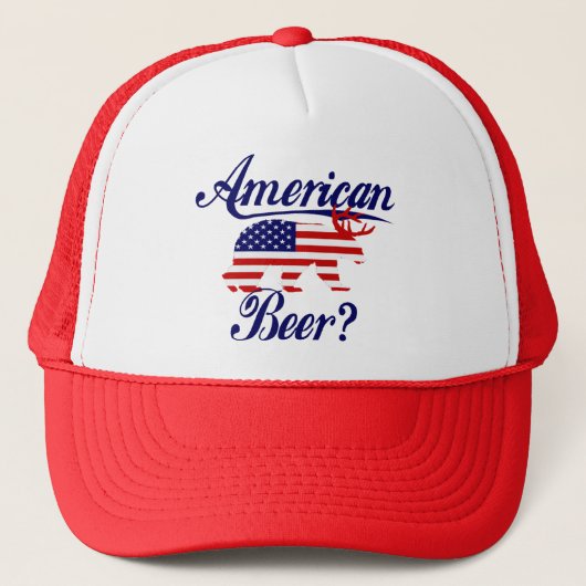 アメリカビールか。 米国の旗くまのシカの帽子 キャップ (正面)