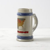 アメリカビールステインのビール腹 ビールジョッキ (正面右)