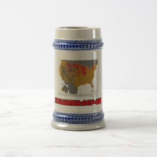アメリカビールステインのビール腹 ビールジョッキ