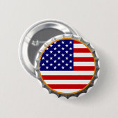 アメリカビール帽子ボタン 缶バッジ (正面&裏面)