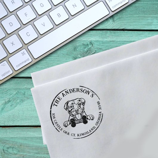 アメリカピットブルカスタムファミリー差出人住所 ラバースタンプ