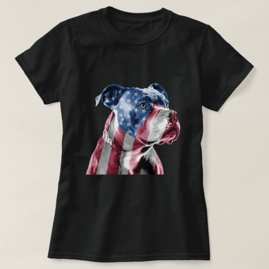 アメリカピットブルテリア犬の愛犬ペット所有者 Tシャツ (デザイン正面)