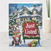 アメリカピットブルフェスティバルユーモア不動産仲介業者クリスマス カード (正面)