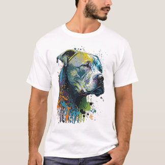アメリカピットブル – グラフィティインクスプラッシュTシャツ Tシャツ