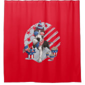 アメリカピットブル シャワーカーテン (正面)