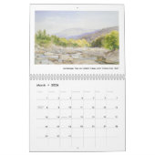 アメリカファインアートウォーターカラーレイクスリバーズクリークス カレンダー (3月 2026)