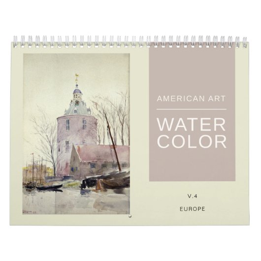 アメリカファインアート水彩欧州絵画 カレンダー (カバー)