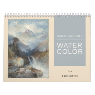 アメリカファインアート水彩風景画 カレンダー