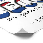 アメリカファーストオランダセカンドタイポグラフィ ポスター (角)