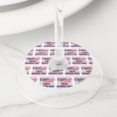 アメリカファーストトランプ2024 ワイングラスタグ (クローズアップ)