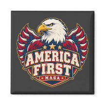 アメリカファースト大学スポーツワッペンイーグルスクエアマグネット