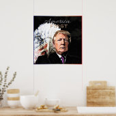 アメリカファースト・スローガン・イーグルTWO ポスター (キッチン)