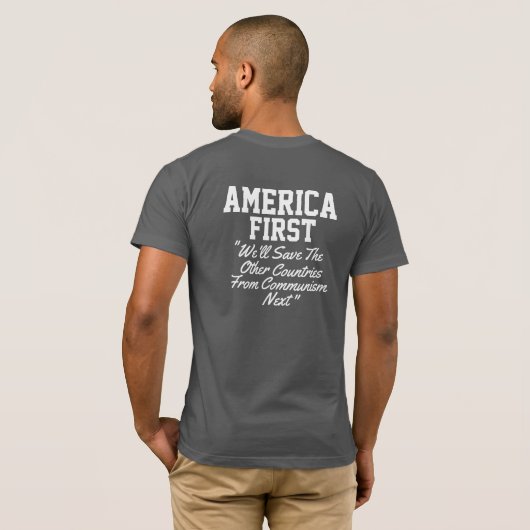 アメリカファーストTシャツ Tシャツ (裏面フル)