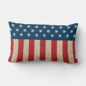 アメリカフェイクのバーラップ国旗 ランバークッション (裏面)