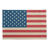 アメリカフェイクのバーラップ国旗 枕カバー (裏面-右)