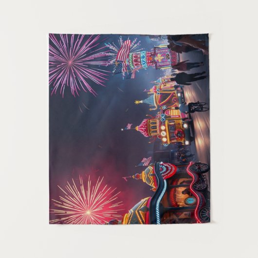 アメリカフェスティバル7月4日お祝い花火 タペストリー (正面)