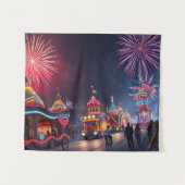 アメリカフェスティバル7月4日お祝い花火 タペストリー (正面(横))