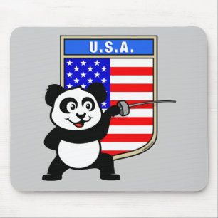 アメリカフェンシングパンダ マウスパッド